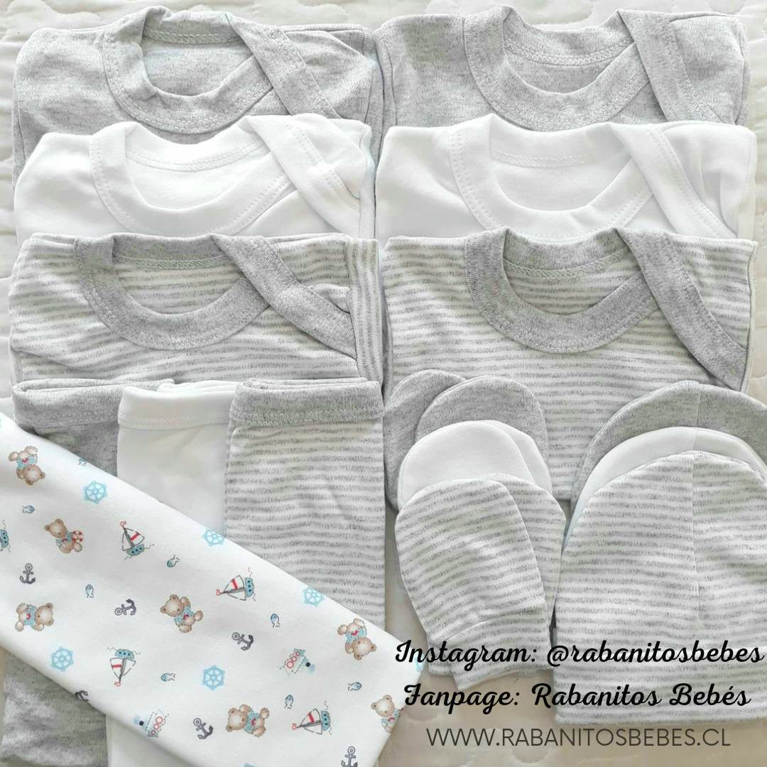 Pack gris a rayas