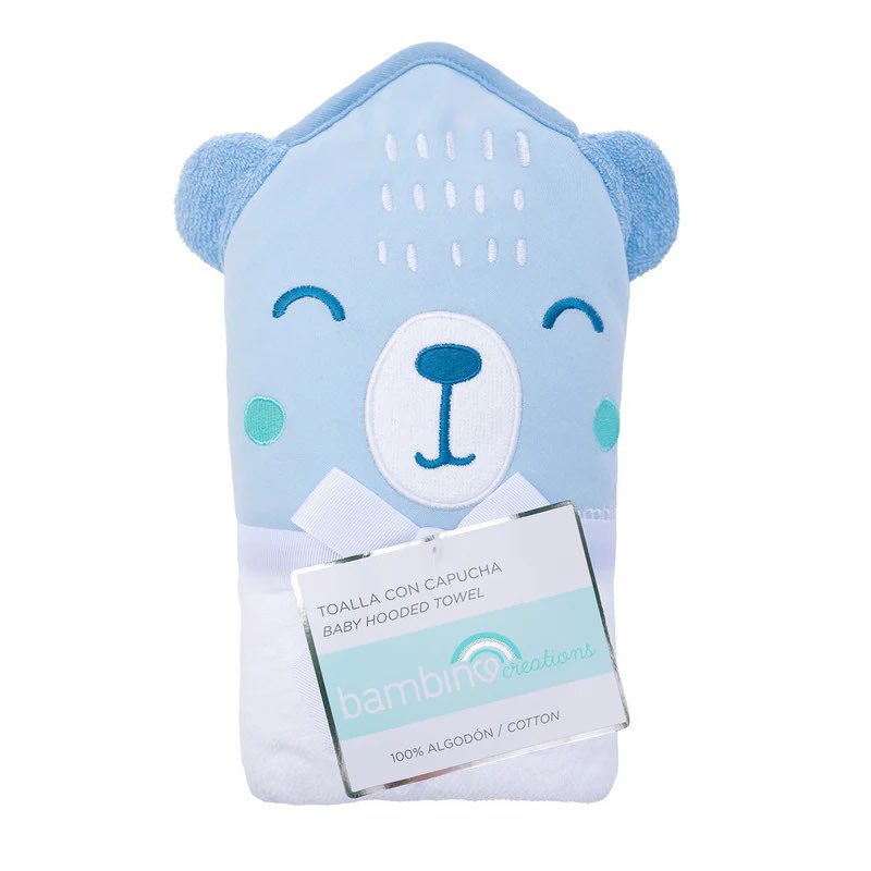 Toalla Bambino Oso celeste